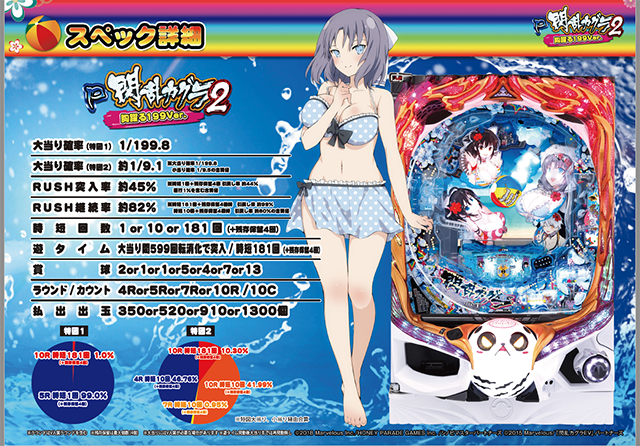 パチンコ実機 P閃乱カグラ2 胸躍る199Ver．送料込み お取り寄せ商品】高尾 P閃乱カグラ2 胸躍る199Ver. 枠色不問 中古